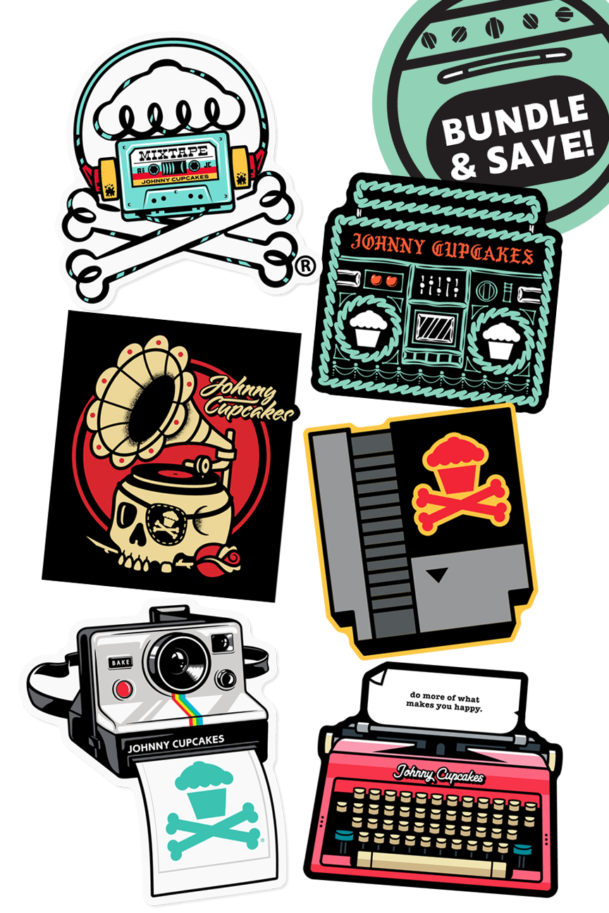 6 STICKER BUNDLE - Retro Hobbies Lover