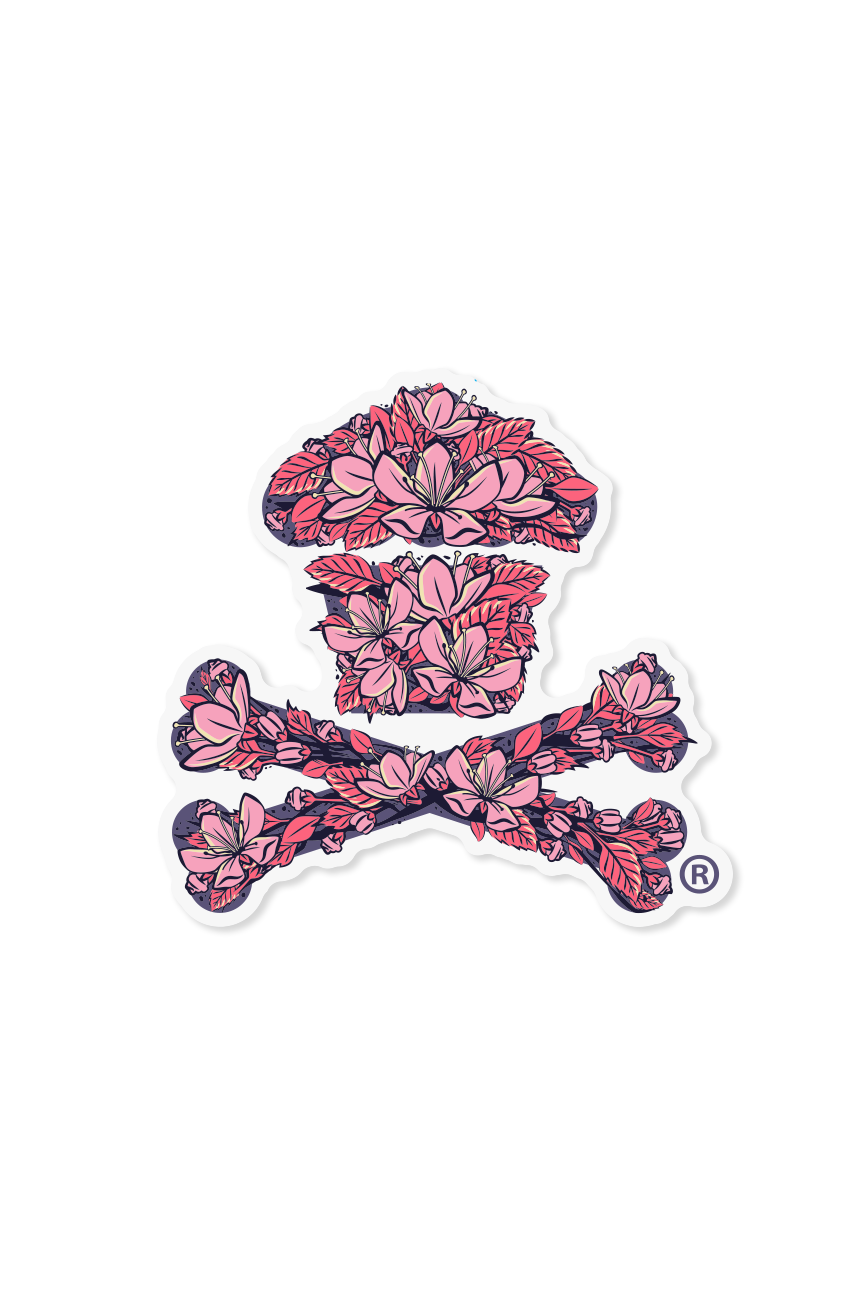 STICKER - Cherry Blossom Crossbones