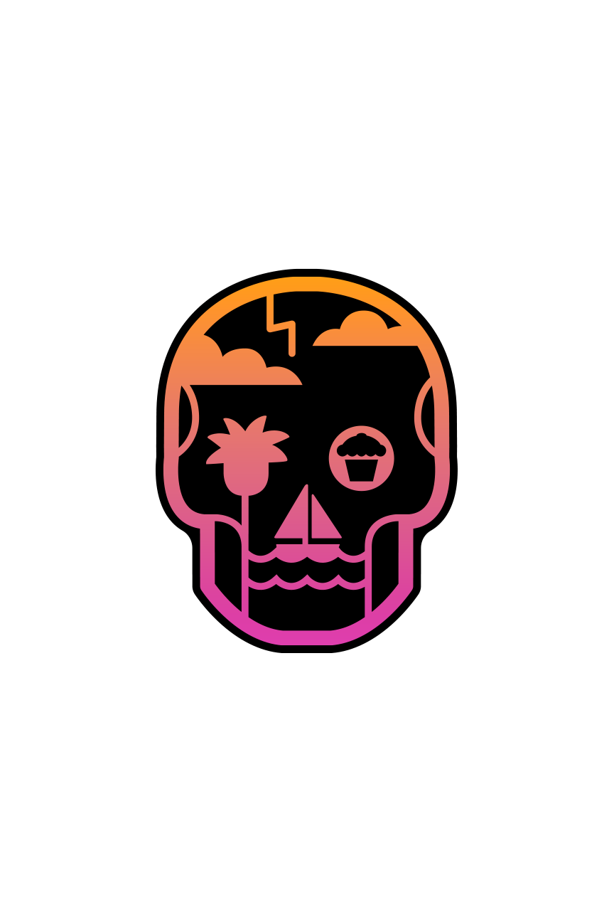 STICKER - Summer Skull
