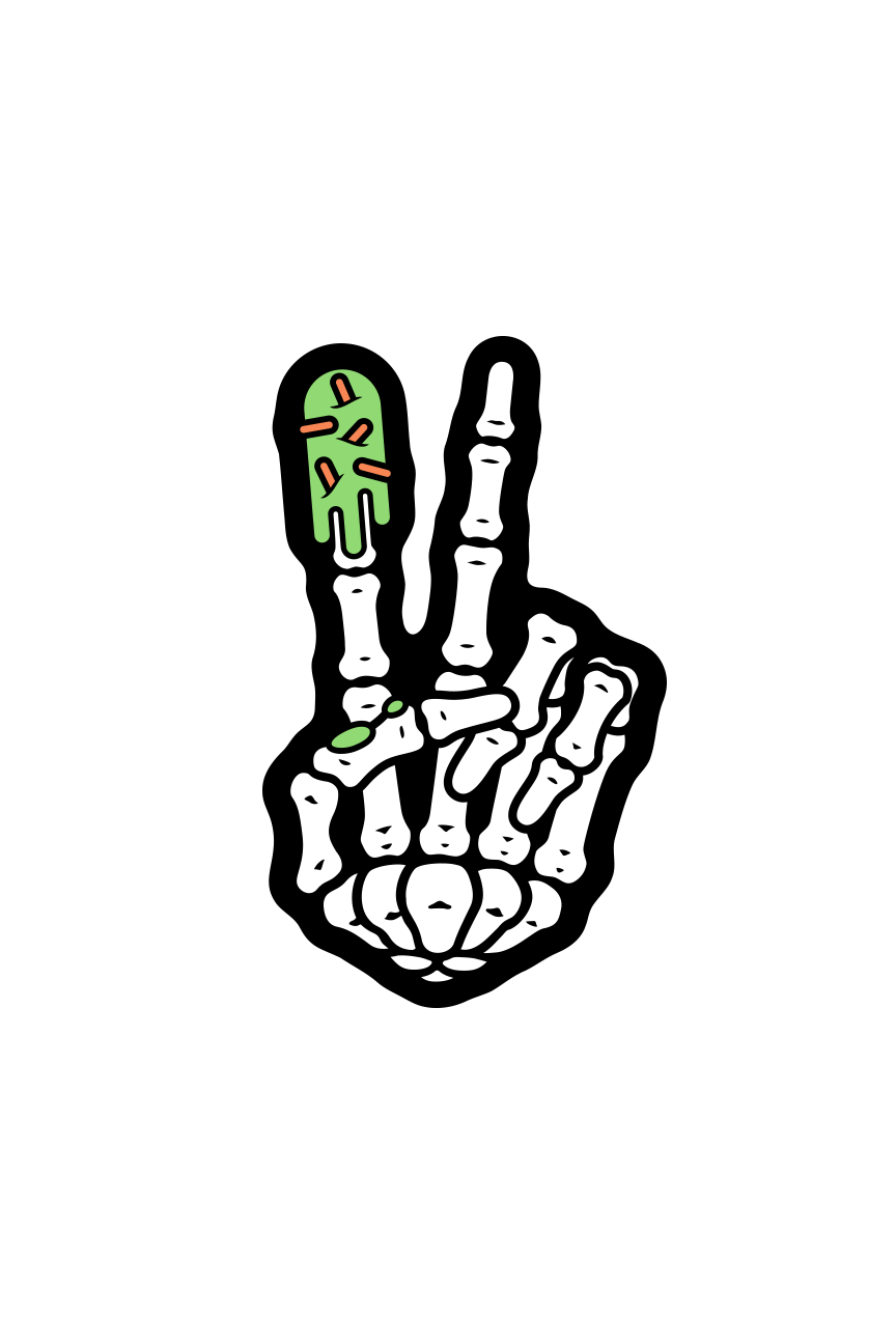 STICKER - Skeleton Hand