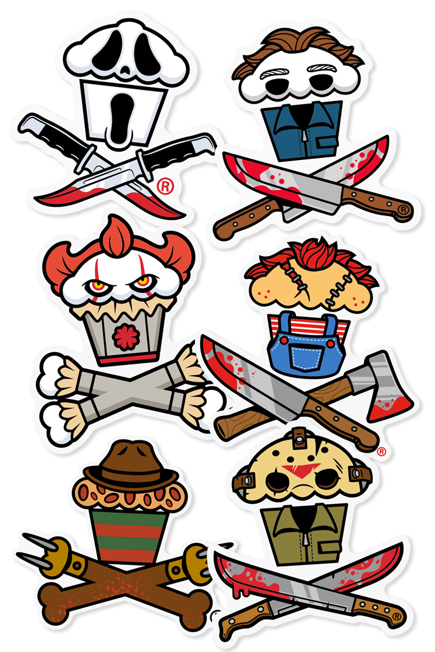 6 STICKER BUNDLE - Slasher Crossbones