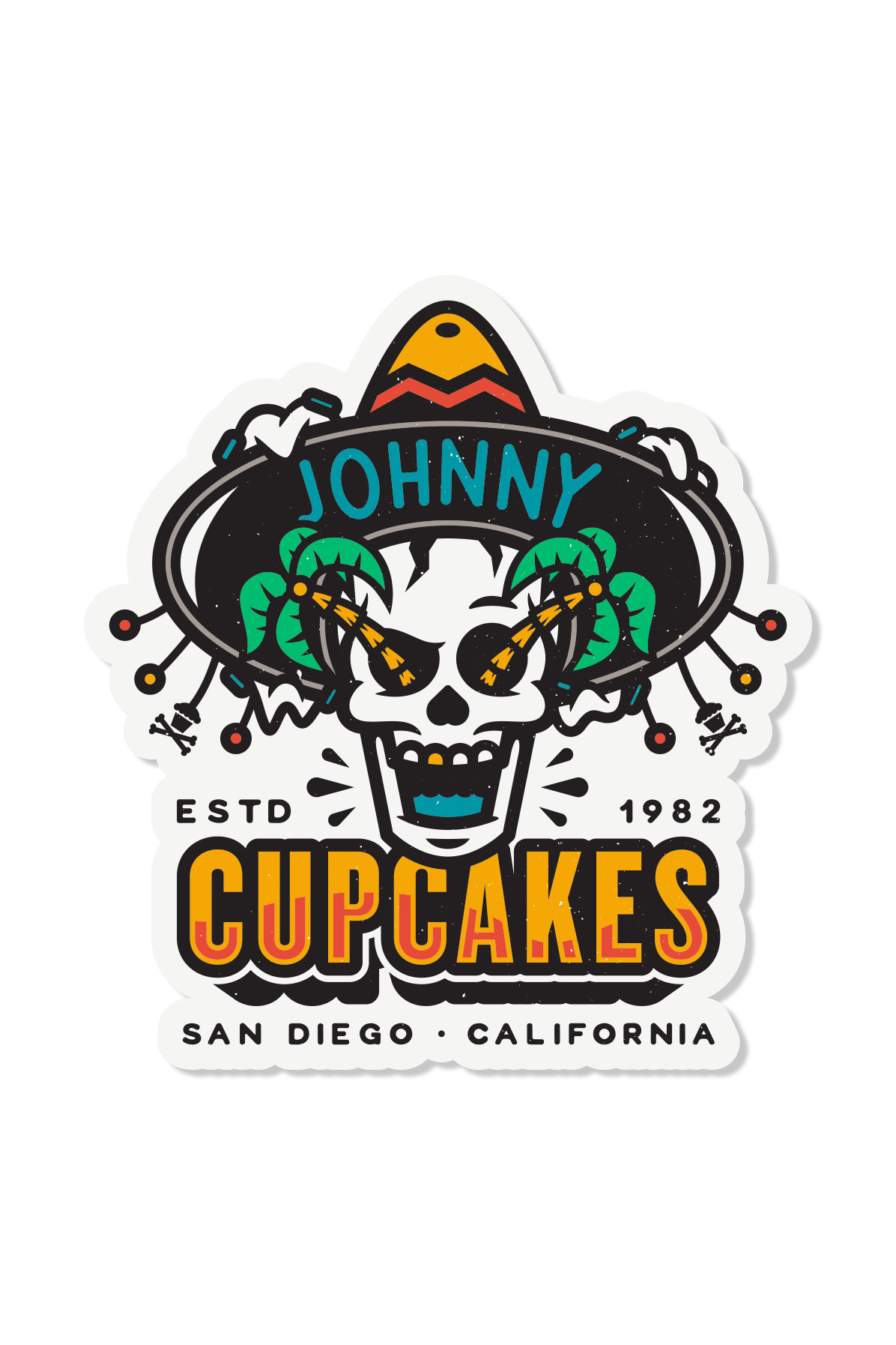 STICKER - San Diego Skull