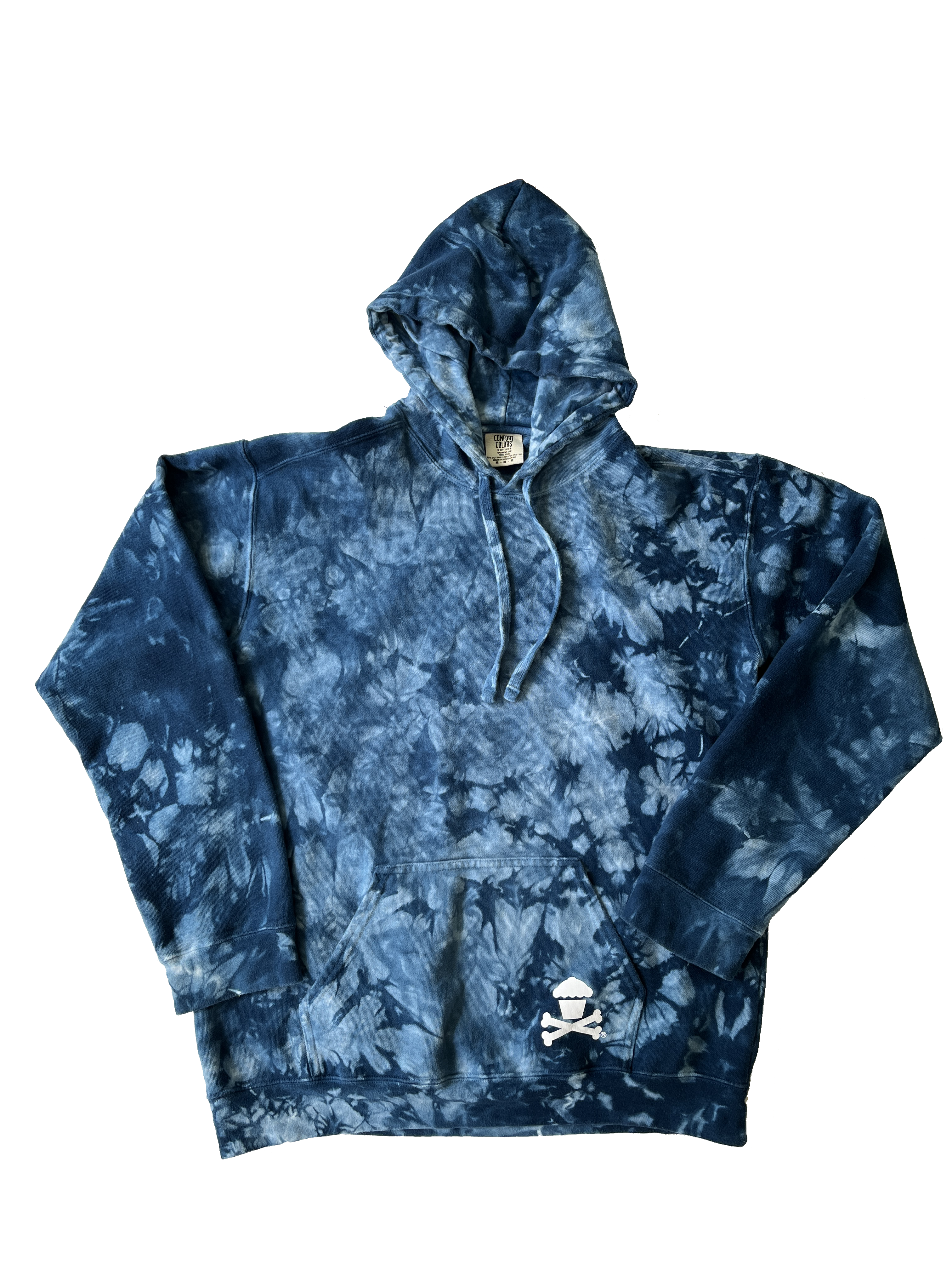 JC Vault - Adult Medium - Blue Tie Dye Crossbones Pullover Sweatshirt (Sample)