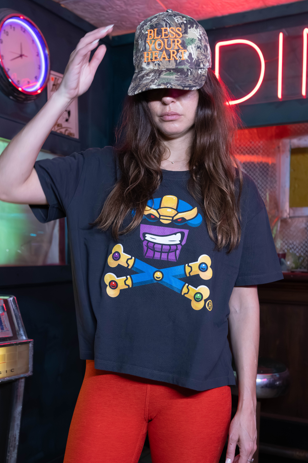 Women's Boxy Thermos Crossbones Short Sleeve Premium Tee