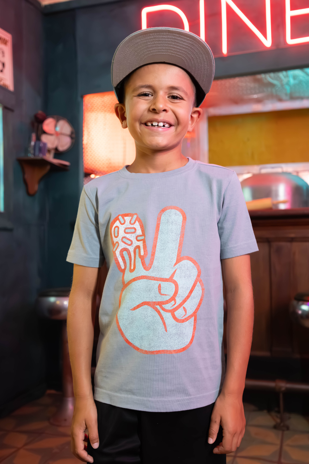 Kids Peace Hand Short Sleeve Premium Tee