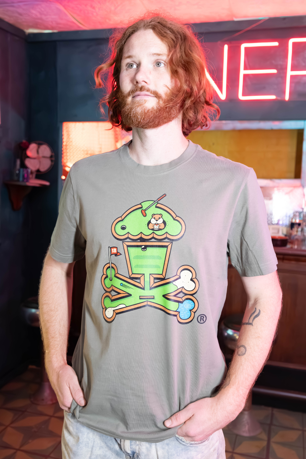 Men's Mini Golf Crossbones Short Sleeve Premium Tee