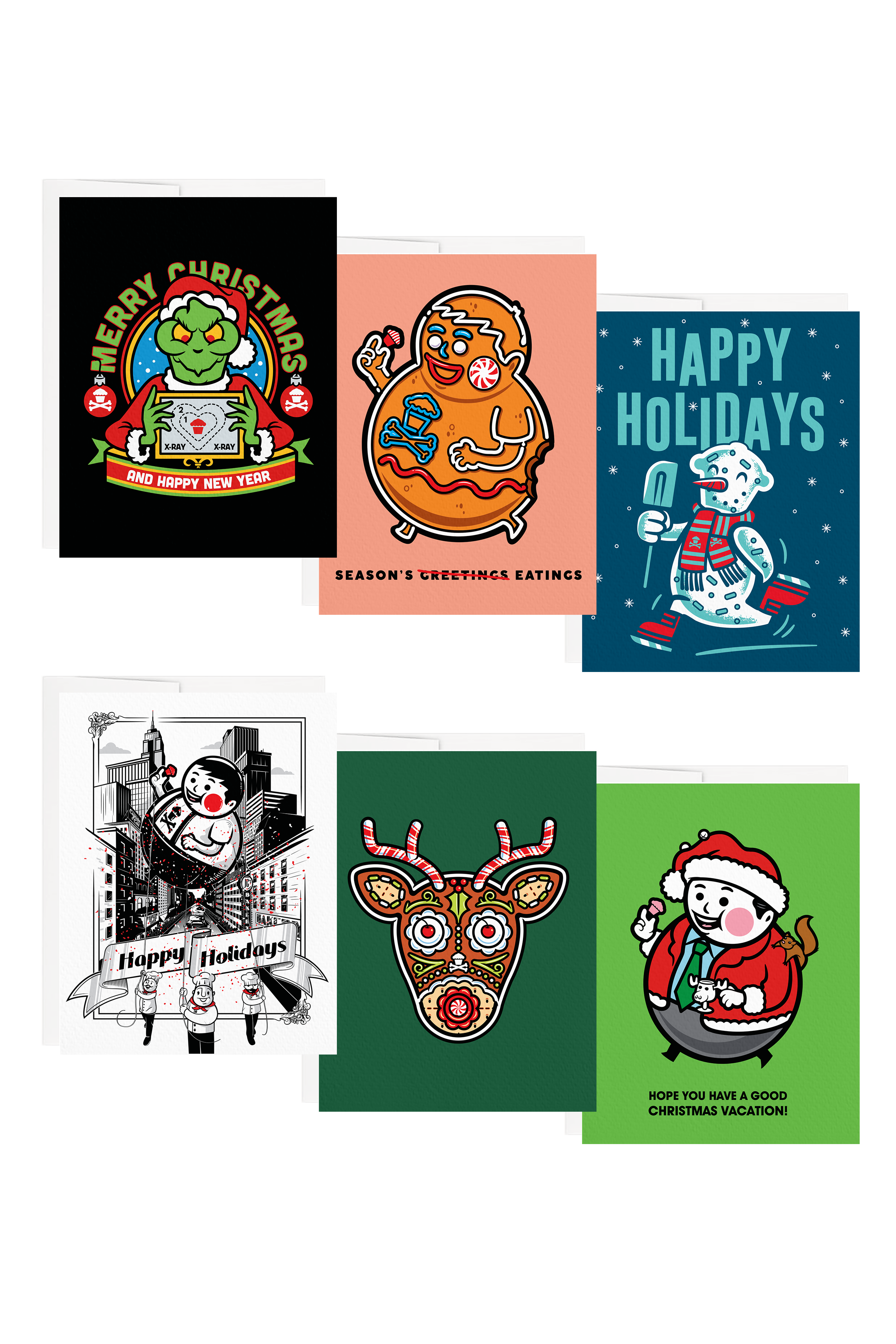 6 Pk. Holiday Greeting Cards - Asst 02