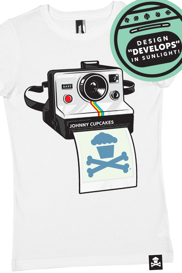 JC Vault - Women's Fitted Medium - Cupcake Camera (Sunlight Activated Ink!)