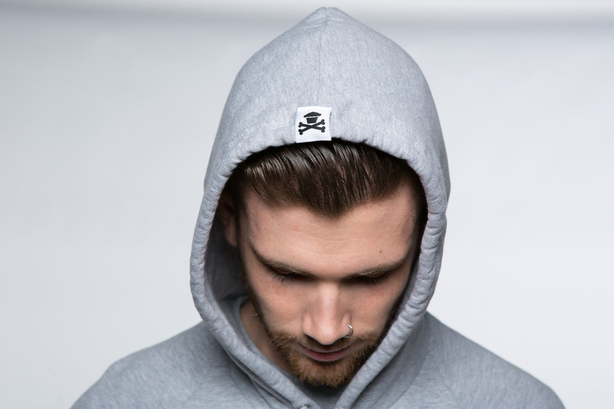 JC Vault - Adult Medium - Fast Script Pullover (Heather Grey)