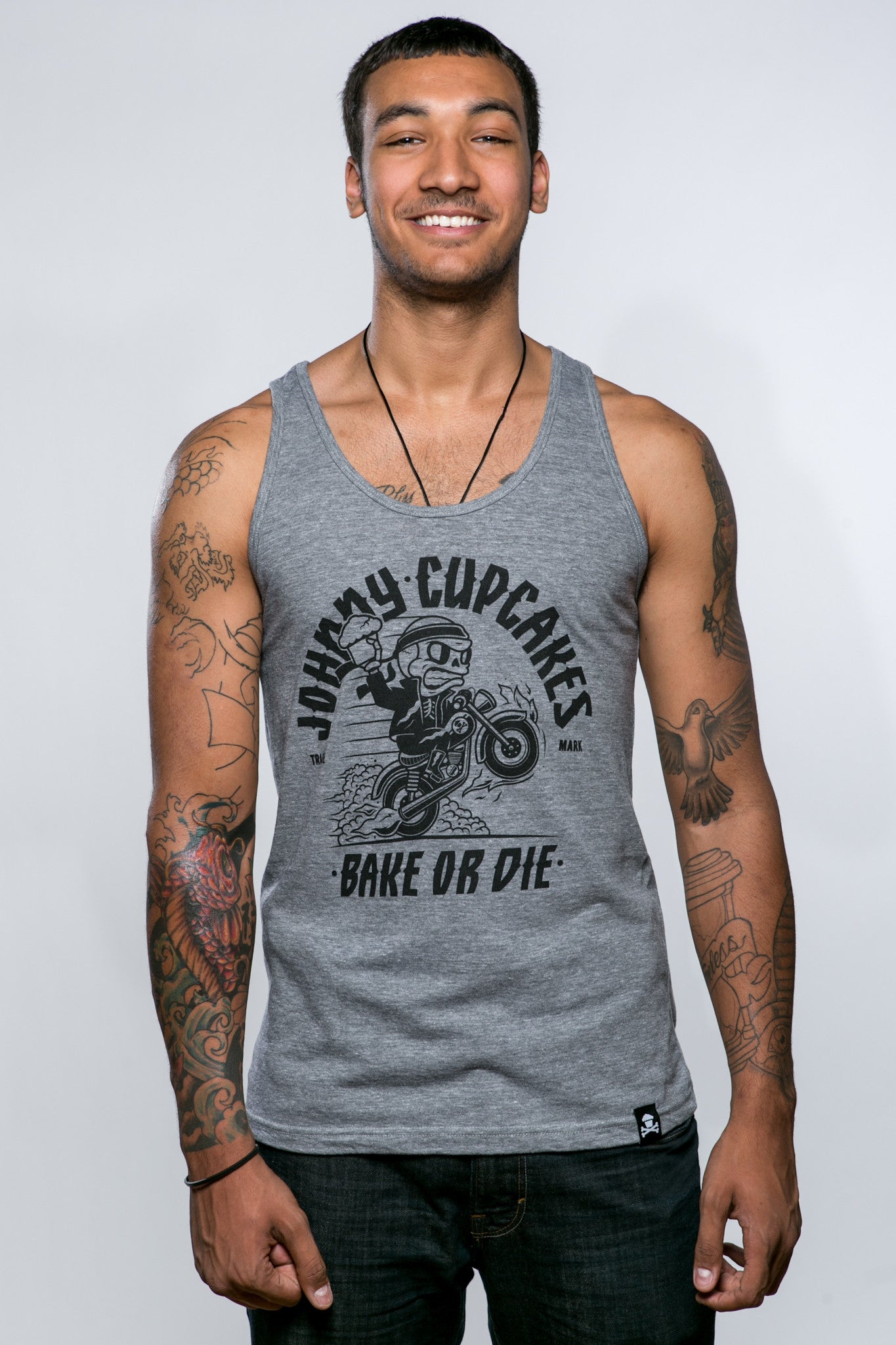 JC Vault - Adult Medium - Skull Boy Tank (Tri-Blend)