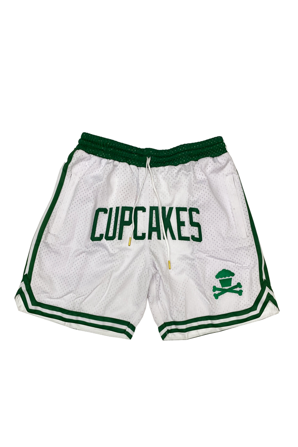 Boston Cupcakes - Basketball SHORTS - WHITE