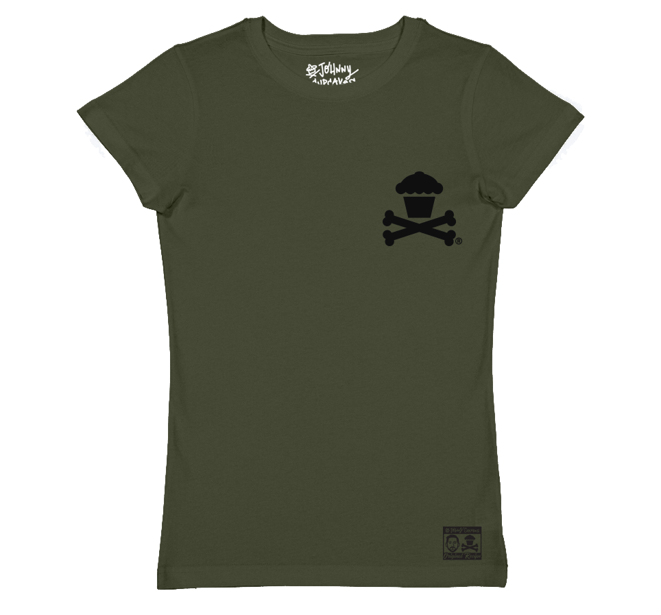 Basic Crossbones (Military Green) - Women's / Fitted Size
