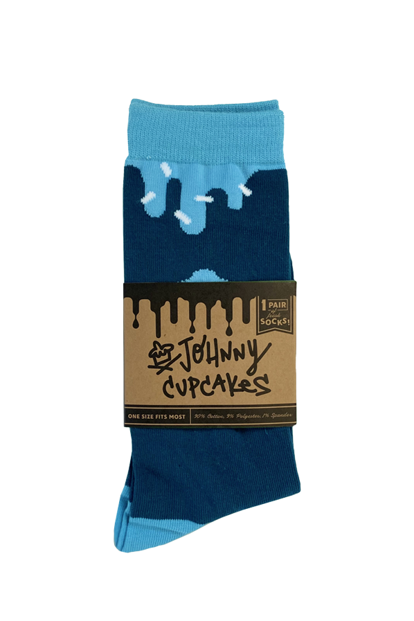 Navy / Light Blue Frosting Drip Socks