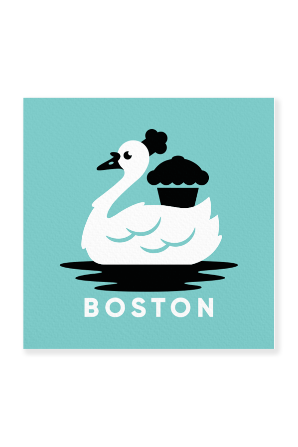 Boston Swan Art Print