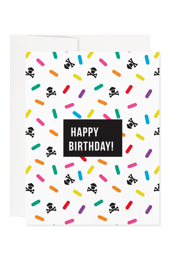 Sprinkles Birthday Greeting Card - White