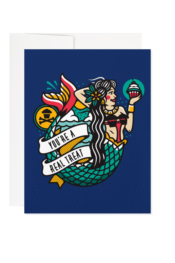 Real Treat Mermaid Greeting Card
