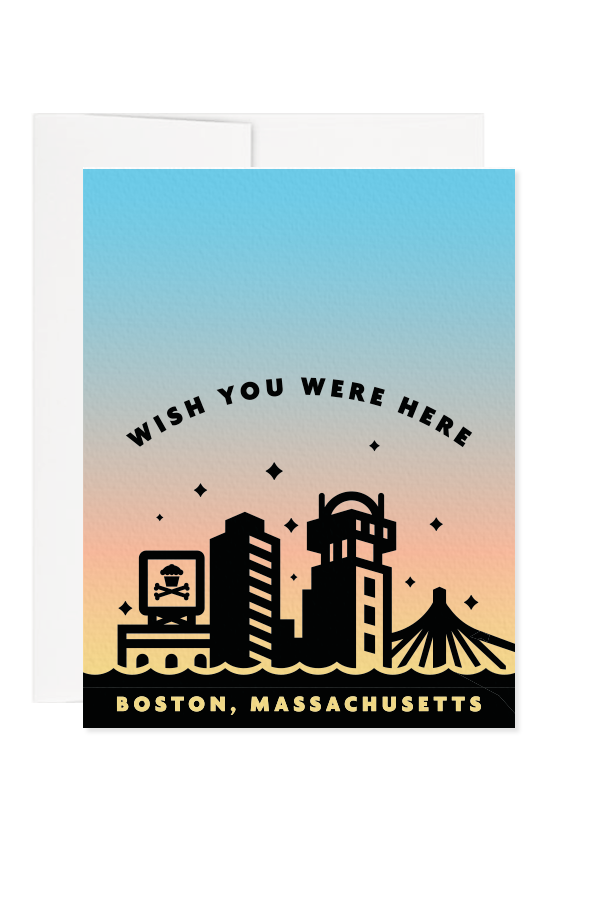 Wish You Were Here Boston Greeting Card