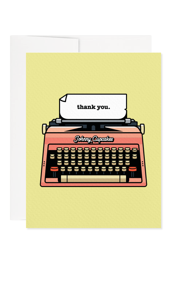 Thank You Typewriter Greeting Card