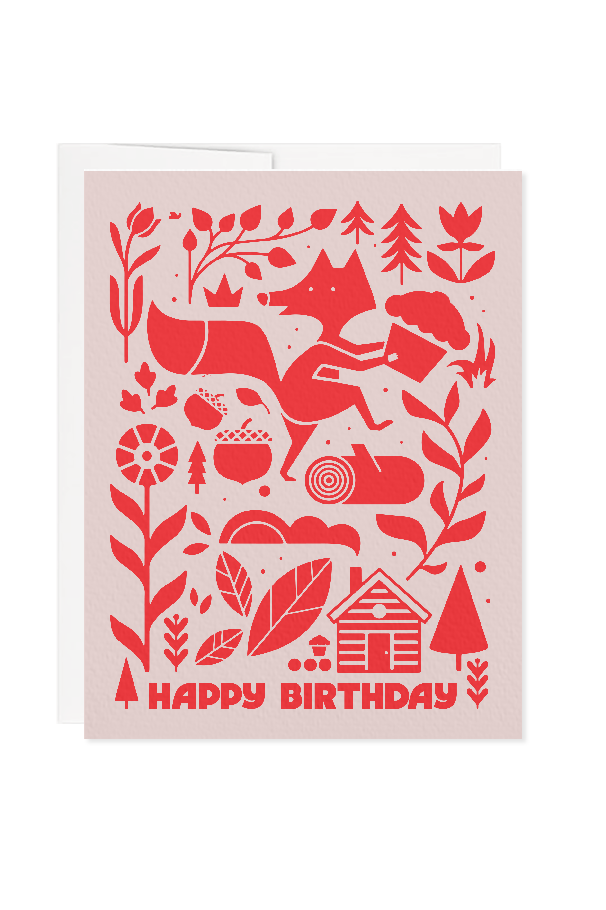 Birthday Fox Greeting Card