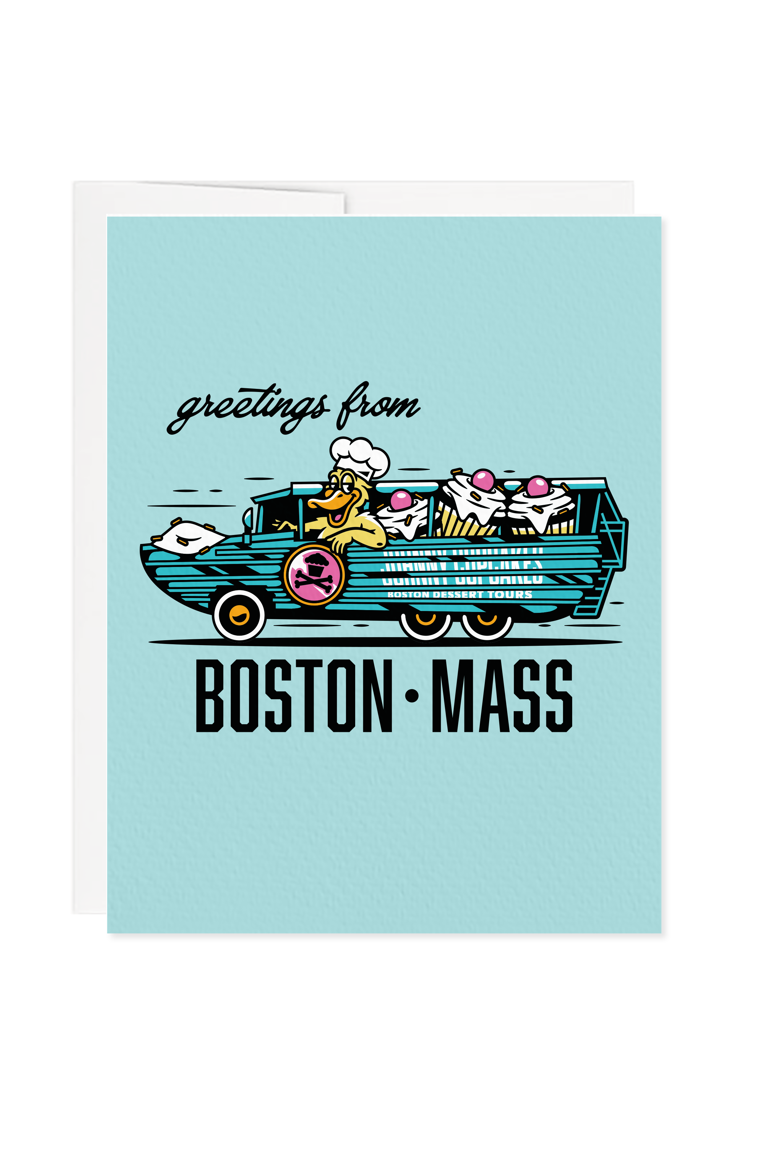 Boston Duck Boat  Greeting Card