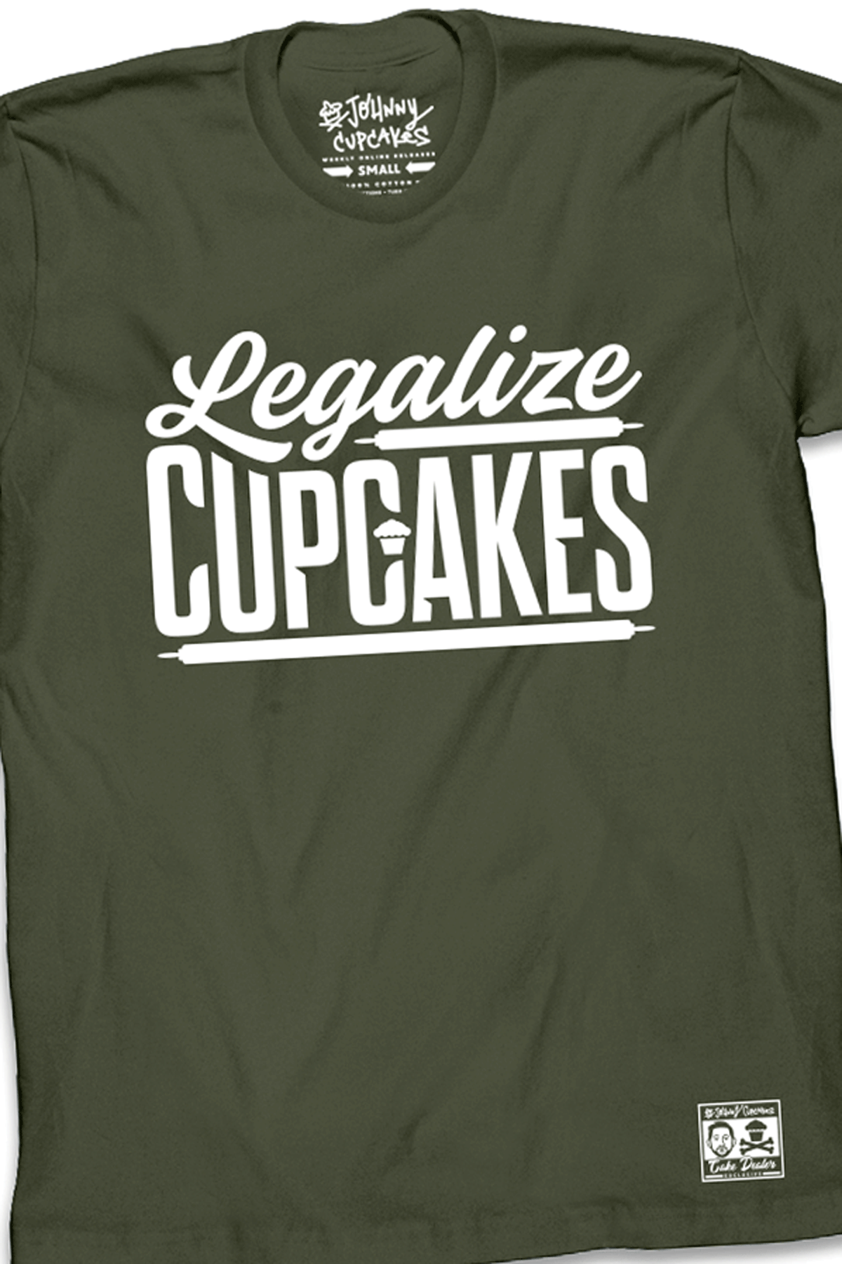 $10 Sale Tee - Legalize Cupcakes Olive (Cake Dealer Exclusive)