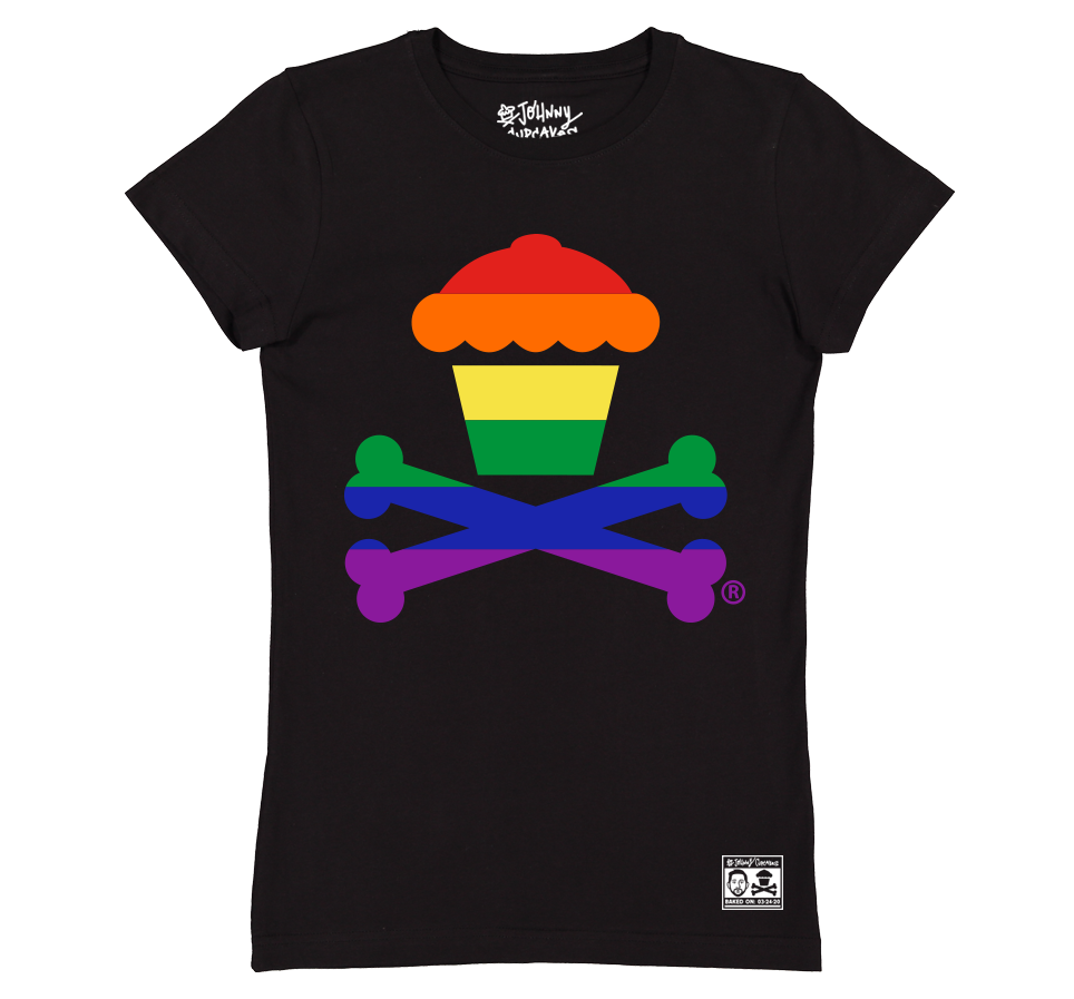 Women's Previous Fitted Size - Rainbow Crossbones