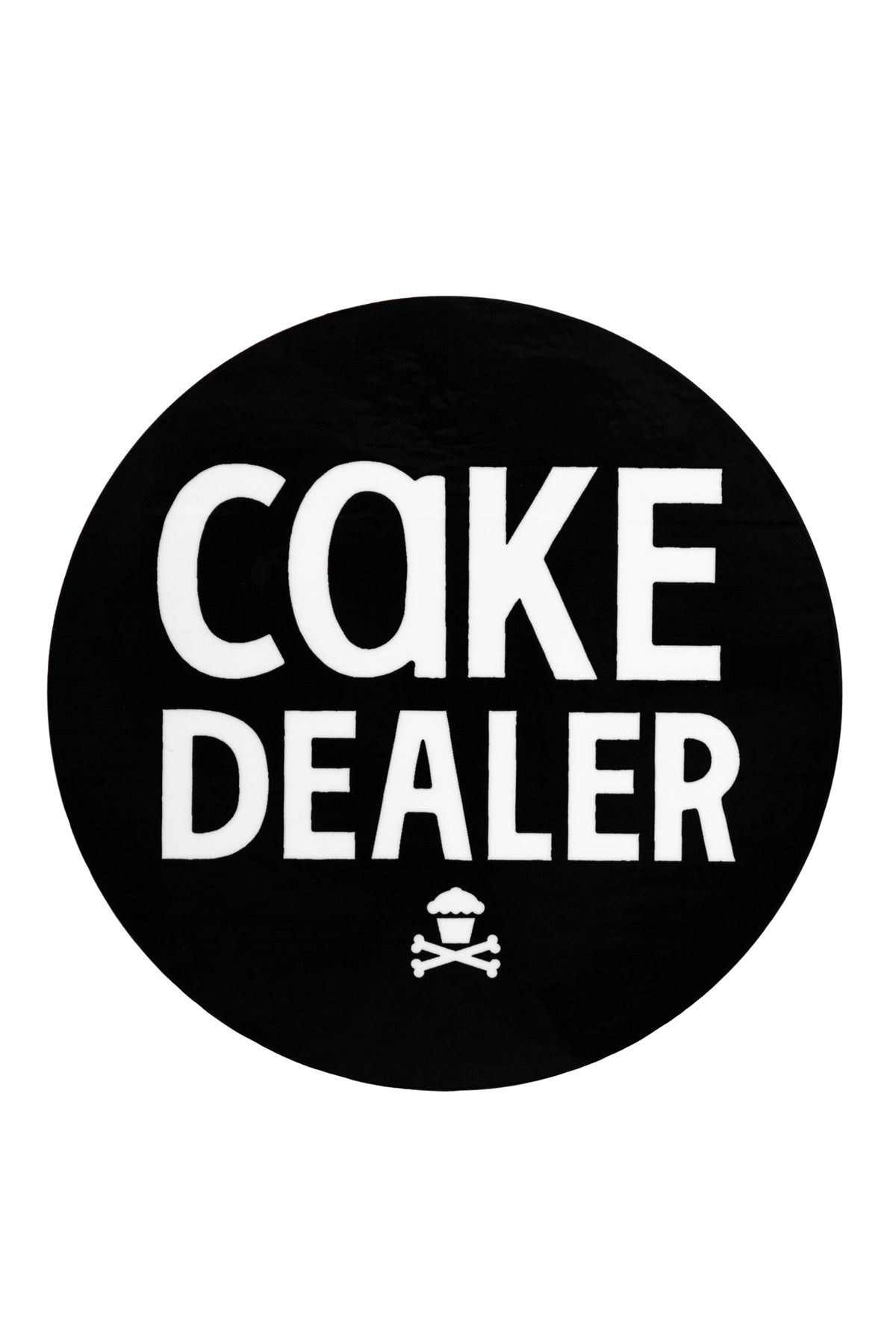 STICKER Cake Dealer Round (Black)